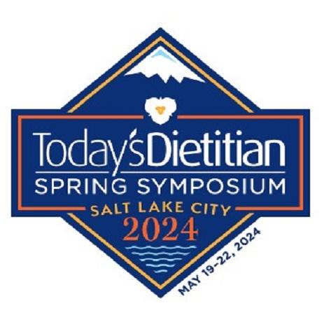 The Today's Dietitian Spring Symposium logo 2024, with the location Salt Lake City & dates May 19-22, 2024